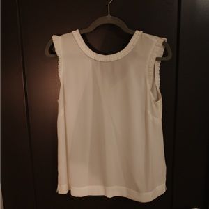 J Crew White Sleeveless Blouse - Size 6